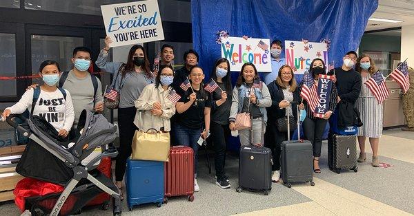 Welcoming international nurses upon arrival in the U.S.