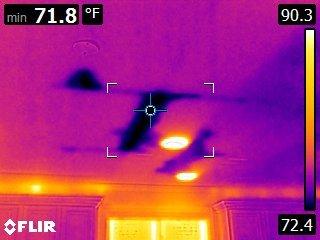 Plumbing Leak Identified with Infrared Thermal Imaging Camera