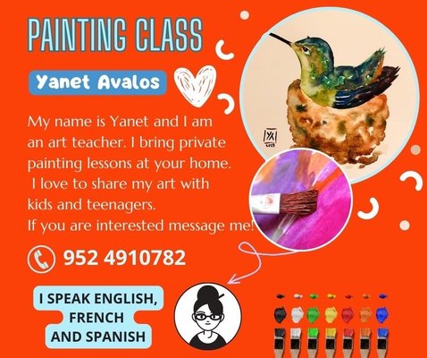 Painting Classes 2023 In person or on line Watercolor or acrilic