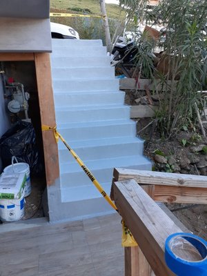 Stairs fiber glass waterproofing