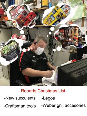 Manager Robert's holiday wish list