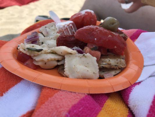 Stopped at Angelo's on our way to the beach for some nibbles. They packed us a delicious lil picnic and everyone in there is so nice!