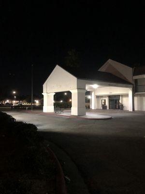 Blank hotel signage