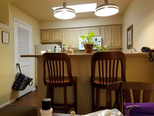 Equipped Kitchen  Fridge, stove microwave and sink