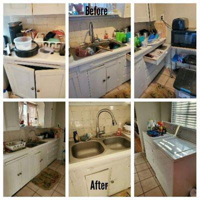 Kitchen before and after