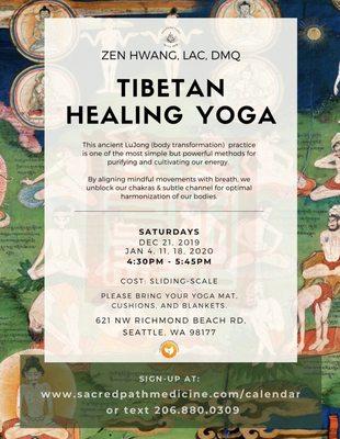 Season of Giving Back Workshops - Tibetan Healing Yoga: LuJong