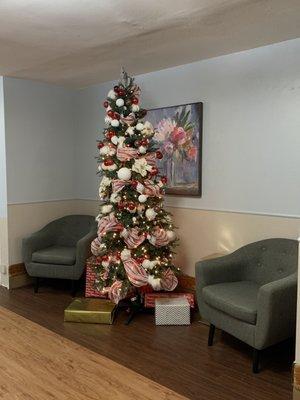 Lobby's  Christmas tree