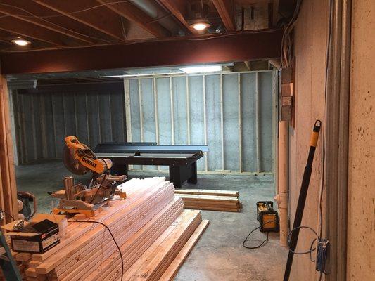 Framing a basement