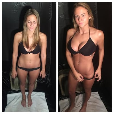 Professional Airbrush Tanning Before & After!