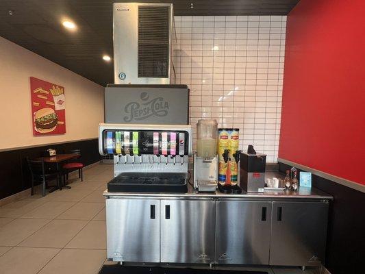 New soda and lemonade station