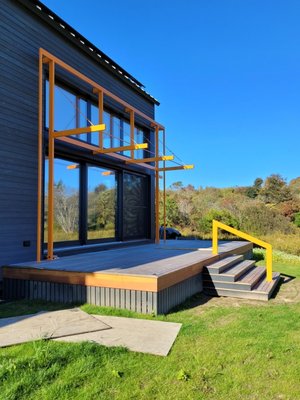 Steel Home Entrance Powder Coated Orange