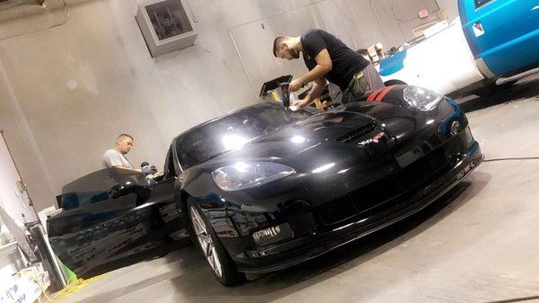 Corvette in for window tint