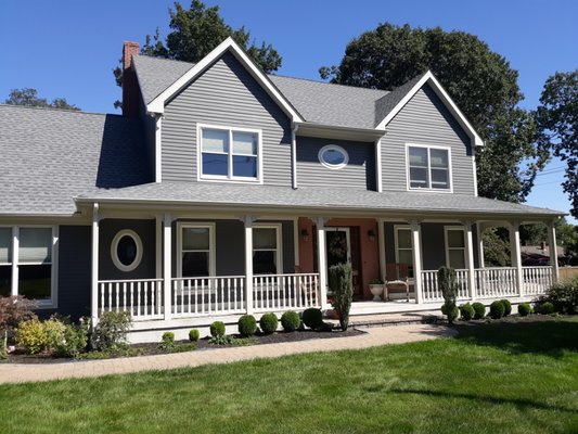 Trim and front deck painting.