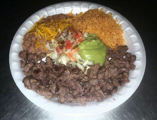 Carne asada plate