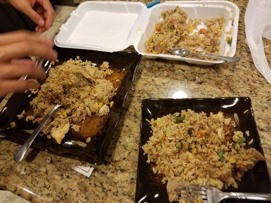 One order of fried rice fed 3 of us with some to spare :)