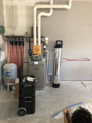 A recent install of a whole home water purification system.