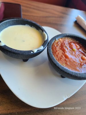 Queso and salsa