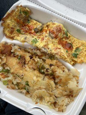 Denver Omelet with Homefries Platter