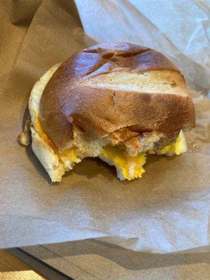 Chicken apple sausage, egg and cheddar sandwich was super yummy!