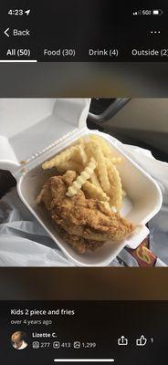 The way they use to serve the whole chicken tenders.