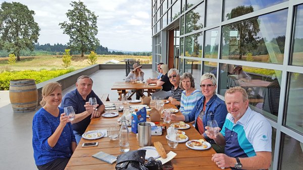 Tasting and charcuterie with the Old Germany group at Stoller Family Estate, Dundee, Oregon