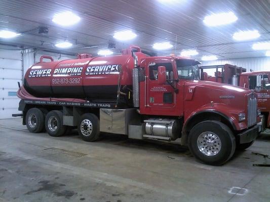 The largest of our 10 vacuum trucks 4800 gallons