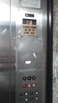 Trashed elevator