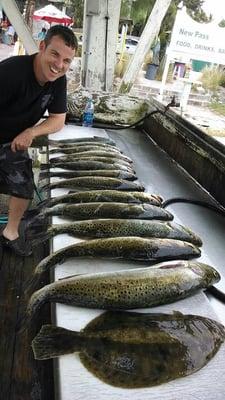 We hit our limit of fat keeper Trout, and even got a nice Flounder with Casting Kayaks! It was so much fun!