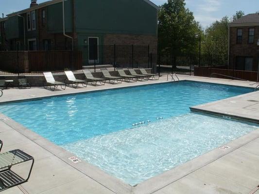 Sparkling outdoor pool