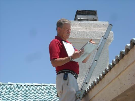 Inspecting a roof