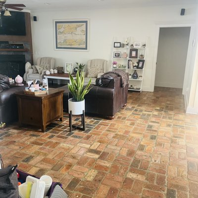 Brick Floor cleaning