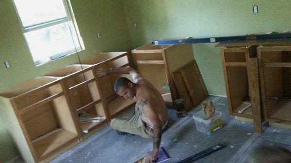 Installing cabinets