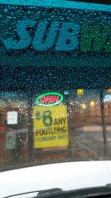 A sandwich and good soup on a cold, snowy day!