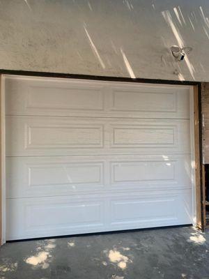 New garage door installed