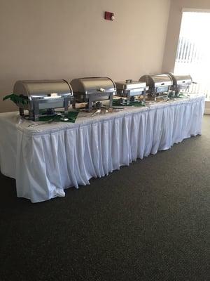 Buffet table