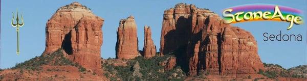 STONE AGE Sedona, AZ with Cathedral Rock in background