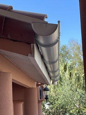 Galvalume gutter install