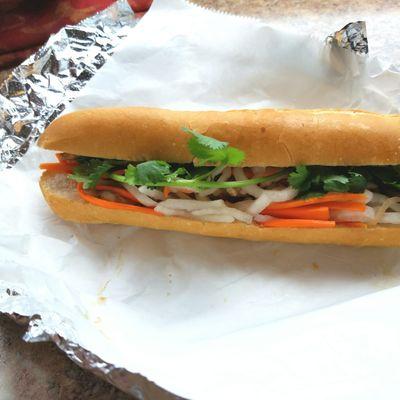 Lemongrass pork banh mi