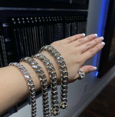 Heavy Duty Silver bracelets