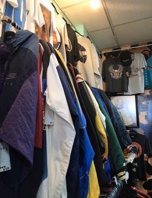 Some gorgeous, vintage windbreakers and tee shirts! Moderately priced but great quality!