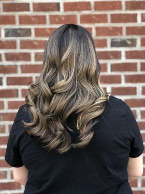 Maximum color impact, minimal maintenance. Balayage by Ashely Blaylock.