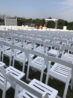 Seating for outside wedding