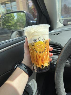 Black sugar milk tea