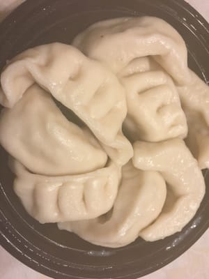 Steamed dumplings... Extra doughy today