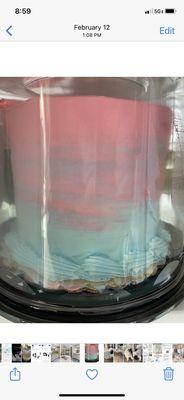 Gender reveal cake