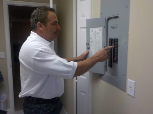 Making sure all breakers are labeled before checking the electrical panel.