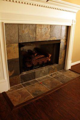 fire place tile surround slate tile can look good when you do it right guernville  CA