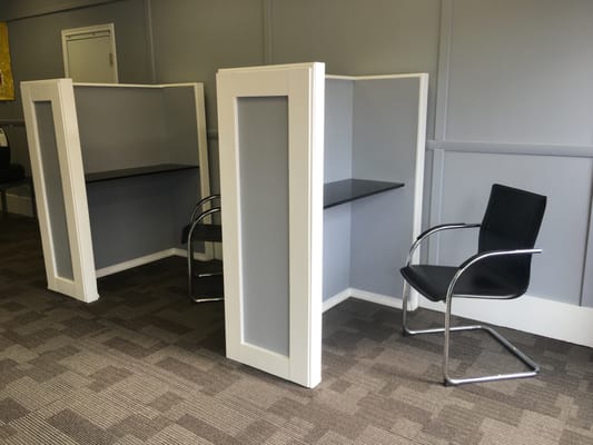 Privacy courtesy desks available while you wait