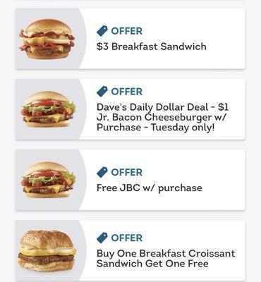 Offers from the mobile app