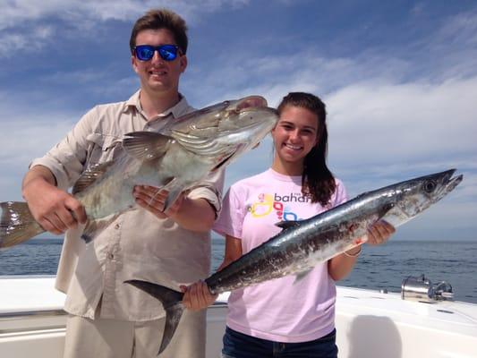 A great day on the water. "Thanks for the hot tip and the right bait Rick".